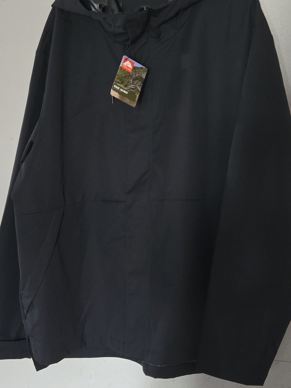 Quiksilver Black Hooded Rain Jacket